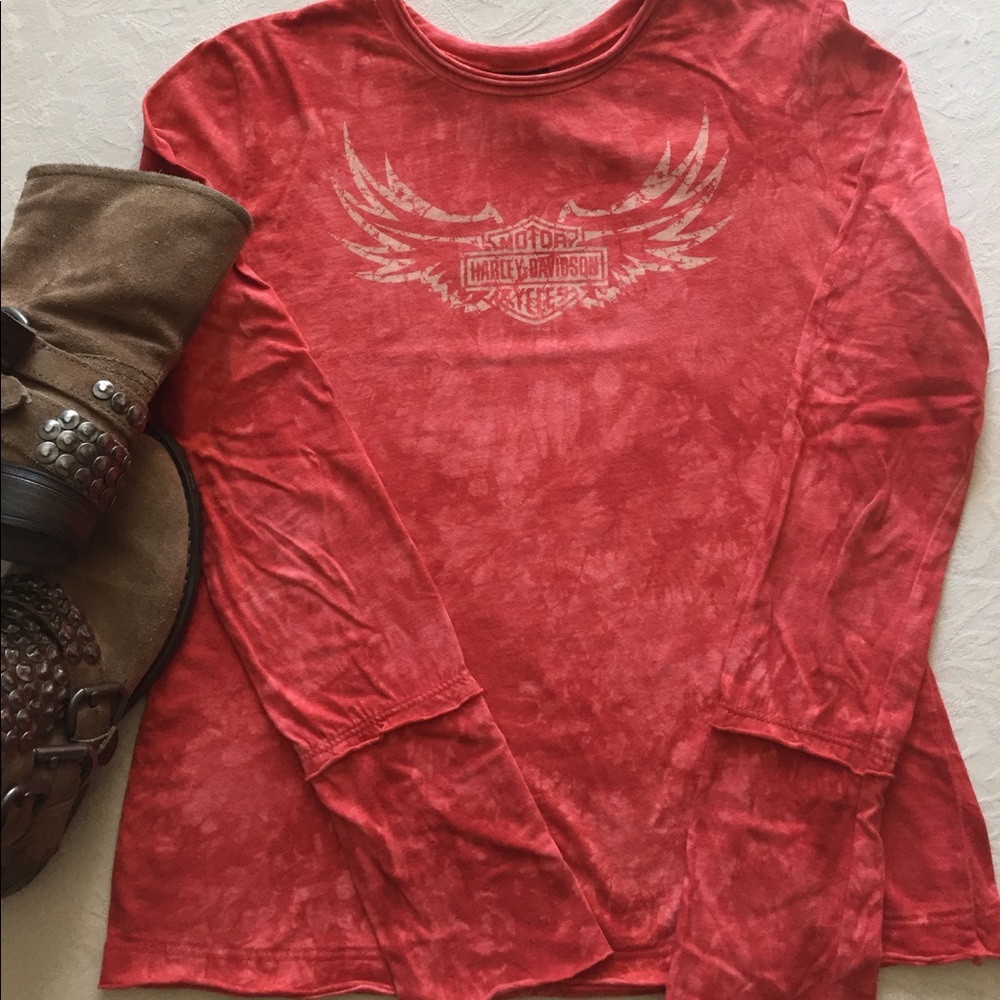 Harley Davidson🔥Women’s, Tie Dye, Lg sleeve Shirt